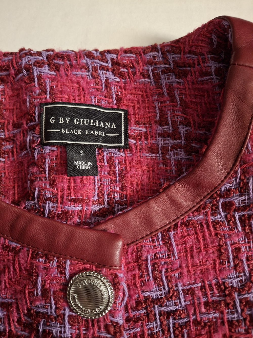 G by Giuliana Black Label Pink-Purple Tweed Jacket